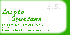 laszlo szmetana business card