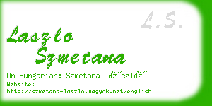 laszlo szmetana business card